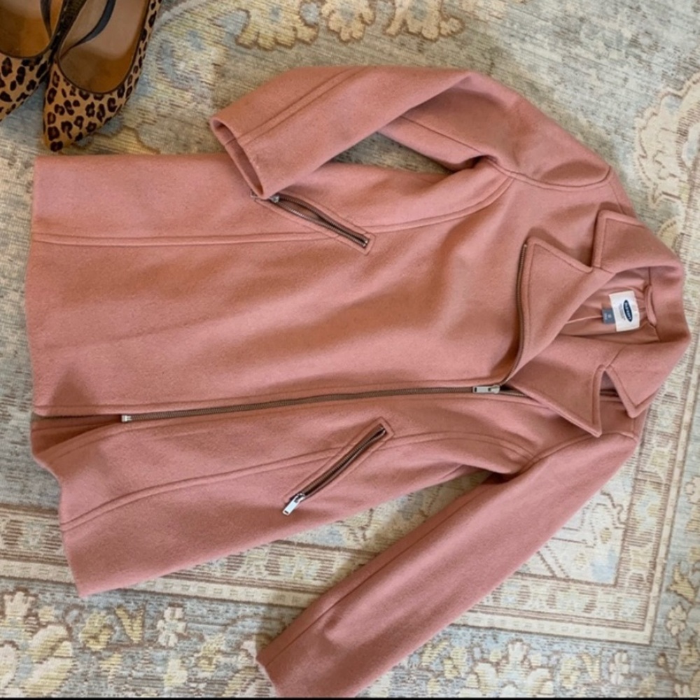 Dusty Rose pink pea coat